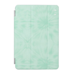 Tie Dye   Pastel Mint Green Monogram iPad Mini Cover