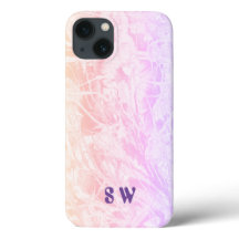 Tie Dye | Pastel Pink Purple Monogram