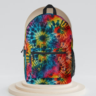 Tie Dye Pattern Colourful Printed Backpack