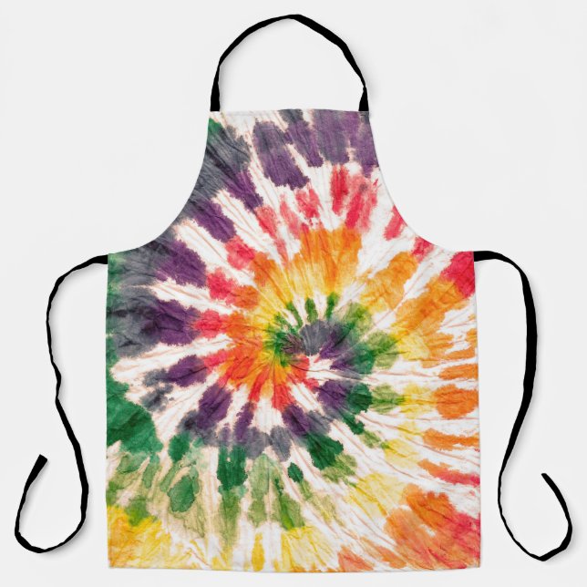 Tie dye pattern. Hand drawn rainbow shibori. Ink t Apron (Front)