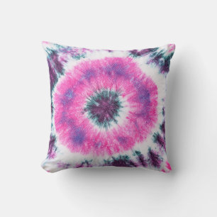 tie dye pattern hand dyed on cotton fabric abstrac cushion