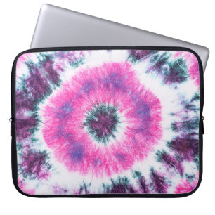 tie dye pattern hand dyed on cotton fabric abstrac laptop sleeve