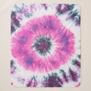 tie dye pattern hand dyed on cotton fabric abstrac sherpa blanket
