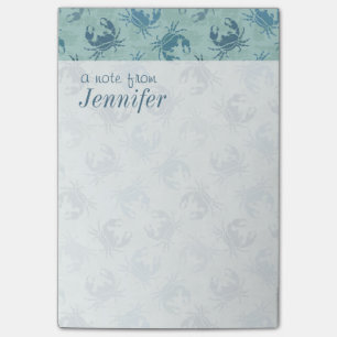 Tie Dye Pattern Of Crabs Add Your Name Post-it Notes