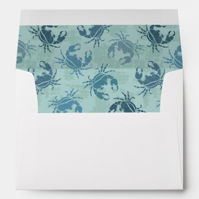 Tie Dye Pattern Of Crabs Envelope (Back (Bottom))