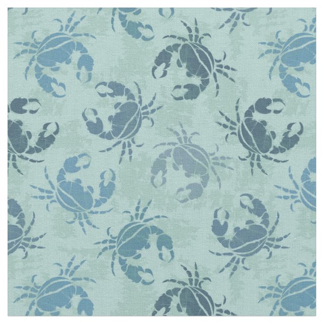Tie Dye Pattern Of Crabs Fabric (Close Up)