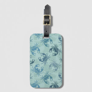Tie Dye Pattern Of Crabs Luggage Tag