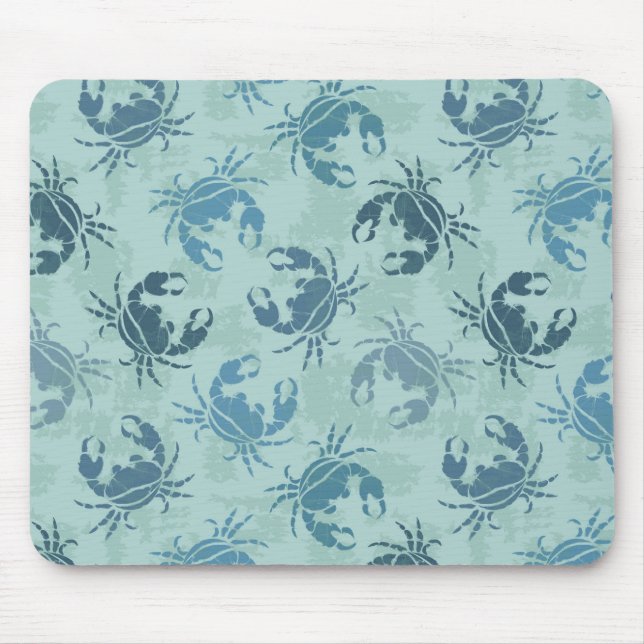 Tie Dye Pattern Of Crabs Mouse Mat (Front)