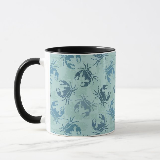 Tie Dye Pattern Of Crabs Mug (Left)