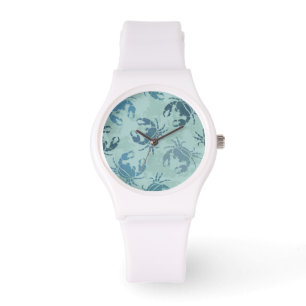 Tie Dye Pattern Of Crabs Watch