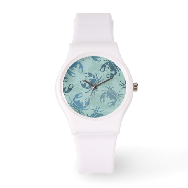 Tie Dye Pattern Of Crabs Watch (Front)