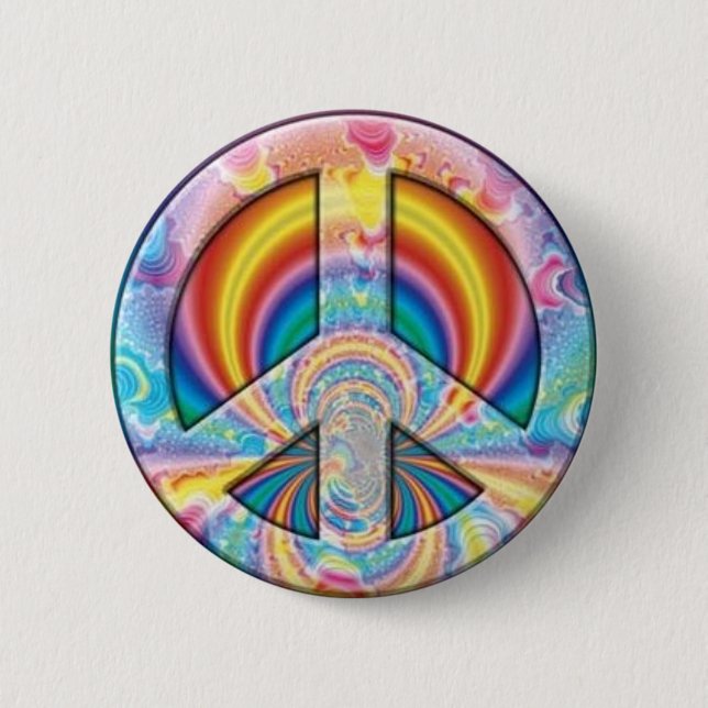 Tie Dye Peace 6 Cm Round Badge (Front)
