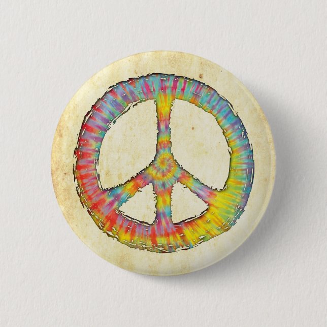 Tie-Dye Peace 713 6 Cm Round Badge (Front)