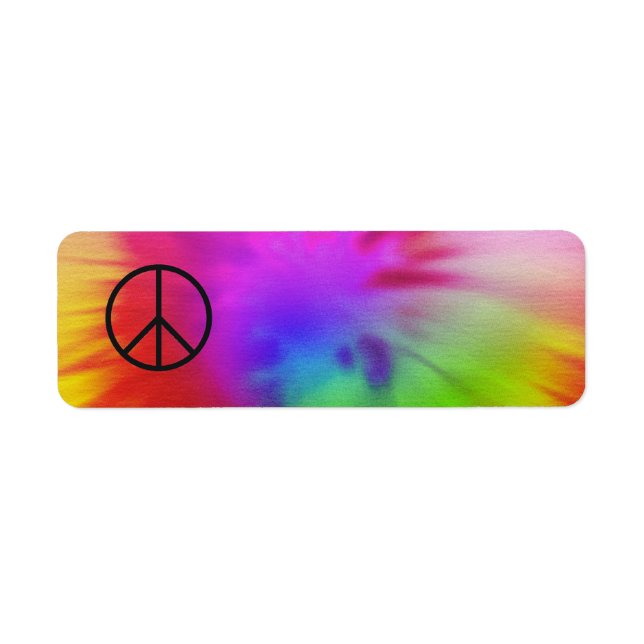 Tie Dye Peace Label (Front)