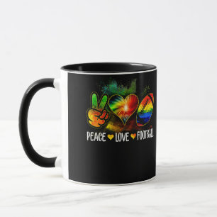 Tie Dye Peace Love Football Football Lover Game Mug