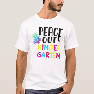 Tie Dye Peace Out Kindergarten Last Day Of School T-Shirt