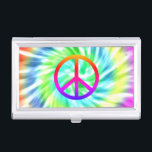 Tie Dye Peace Sign Business Card Holder Case<br><div class="desc">Tie Dye Peace Sign Design Business Card Holder Case</div>