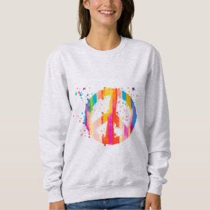 Tie-Dye Peace Sign Hippie Bohemian Festival Symbol Sweatshirt