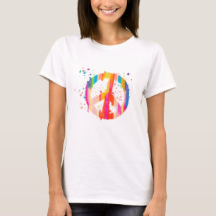 Tie-Dye Peace Sign Hippie Bohemian Festival Symbol T-Shirt