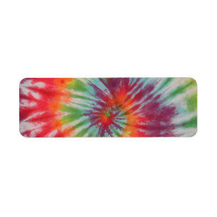 Tie Dye Peace Sign Label