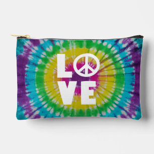 Tie-Dye Peace Sign LOVE Toiletry Bag Gift Favour