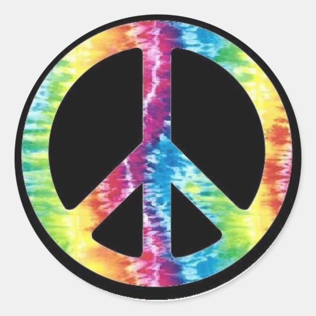 Tie Dye Peace Sign sticker (Front)