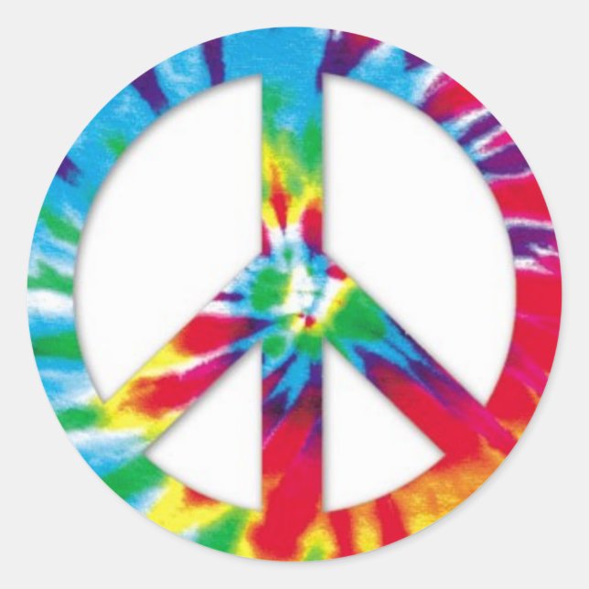 Tie-Dye Peace Stickers (Front)