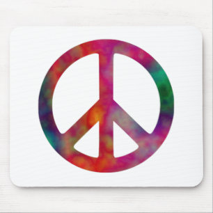 Tie Dye Peace Symbol Mouse Mat