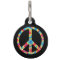 Tie Dye Peace Symbol Pet ID Tag