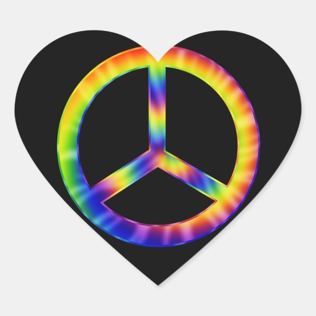 Tie Dye Peace Symbol Stickers (Front)