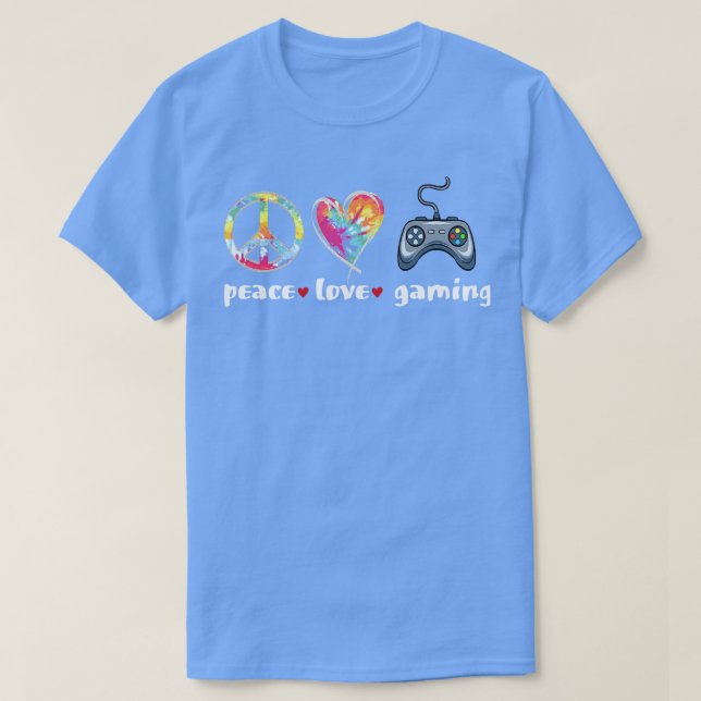 Tie dye peave love gaming controller T-Shirt (Design Front)