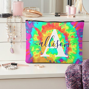 Tie dye personalised  accessory pouch