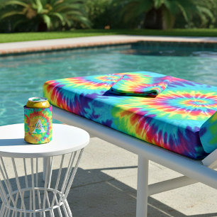 Tie dye personalised  can cooler