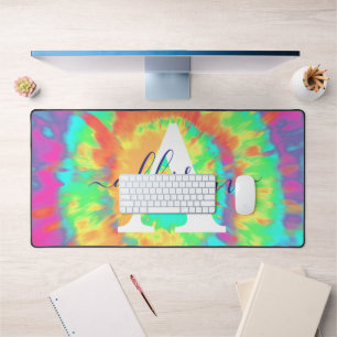 Tie dye personalised  desk mat
