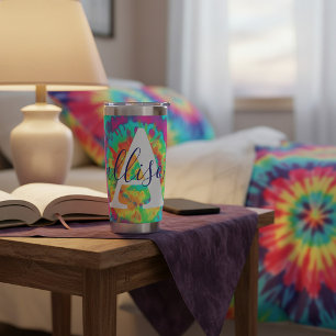 Tie dye personalised insulated tumbler