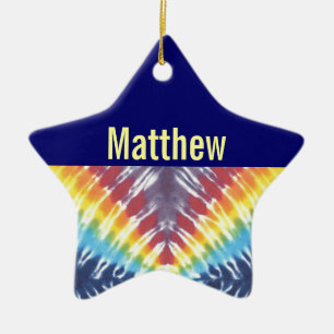 Tie Dye Personalised Ornament