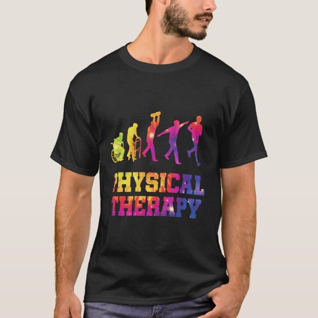 Tie Dye Physical Therapy Evolution Pt Therapist T-Shirt (Front)