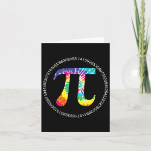 Tie Dye Pi Day T Shirt Physics Math Teacher Engine Card