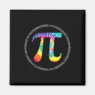 Tie Dye Pi Day T Shirt Physics Math Teacher Engine Magnet