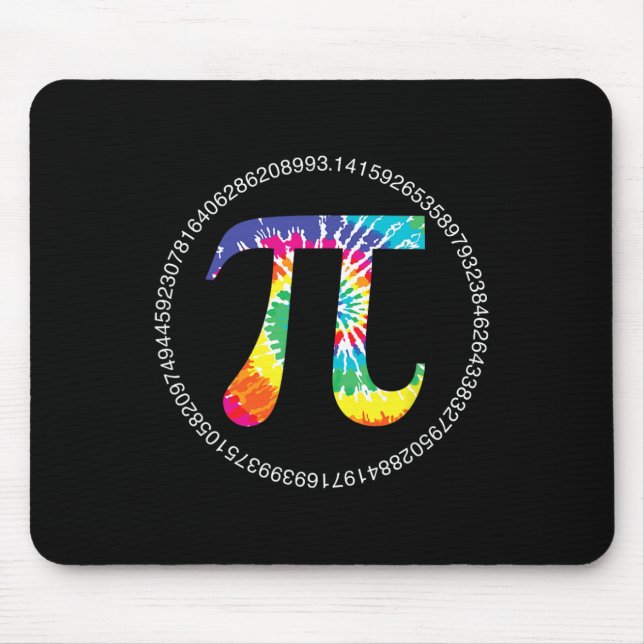 Tie Dye Pi Day T Shirt Physics Math Teacher Engine Mouse Mat (Front)