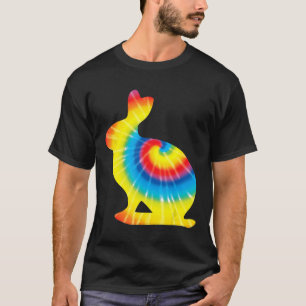 Tie Dye Pika Rainbow Print Rock Rabbit Hippie Peac T-Shirt
