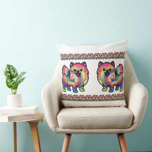 Tie Dye Pomeranian Cushion
