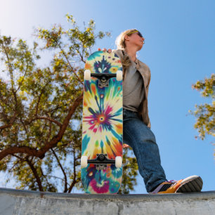 Tie Dye Pop Art Skateboard