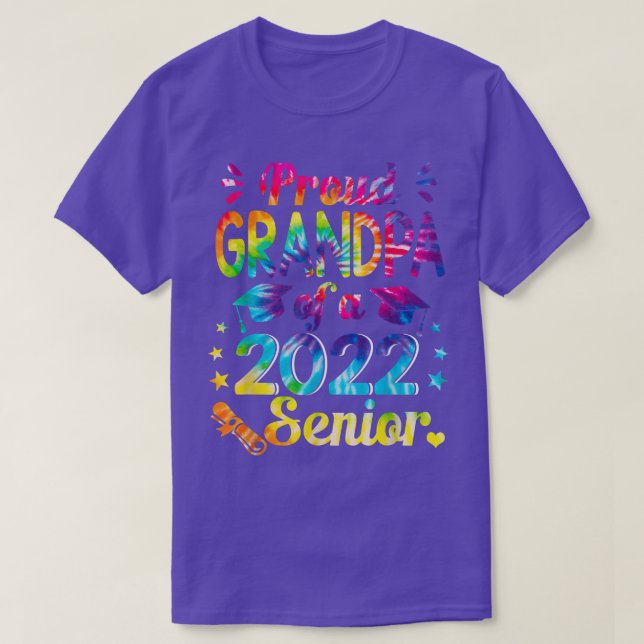 Tie Dye Proud Grandma of a Class of 2022 Senior -G T-Shirt (Design Front)