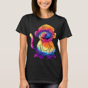 Tie-Dye Psychedelic Chimpanzee Monkey Ape Wildlife T-Shirt