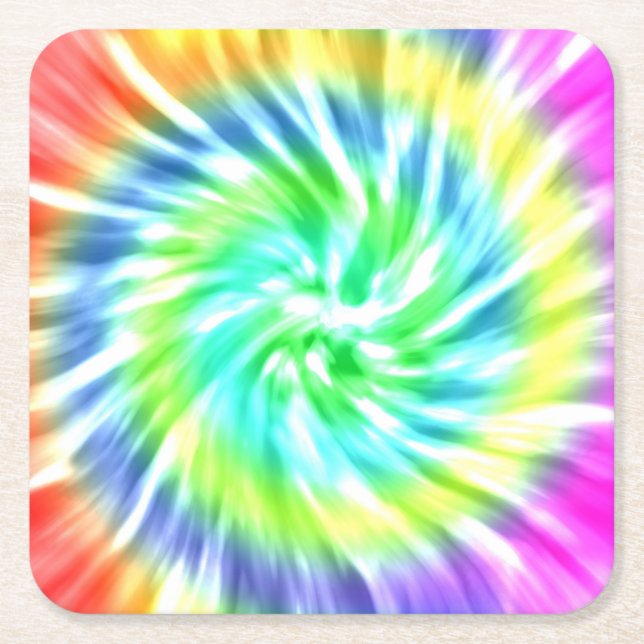 Tie Dye Pub Board Coaster (Front)