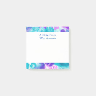 Tie Dye Purple Blue  Personalised Sticky Notes