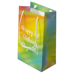 Tie Dye Rainbow Birthday Party Kids Cute Small Gift Bag