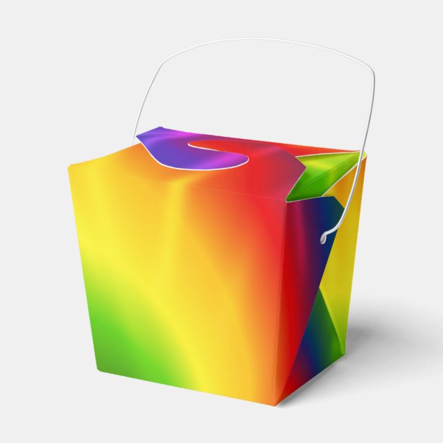 Tie Dye Rainbow Favour Box (Front Side)