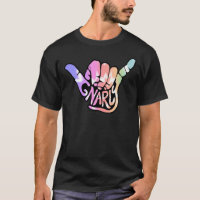 (Tie Dye Rainbow) Gnarly Shaka Hang Loose  Sticker